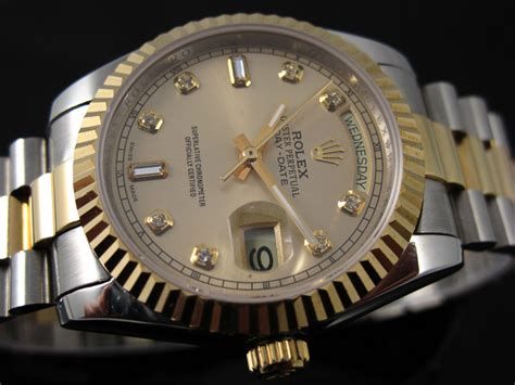 rolex date and day watch|rolex day date two tone.